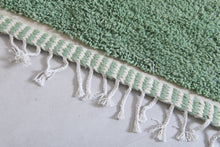 Moroccan green and beige rug - Custom Berber rug - Contemporary rug