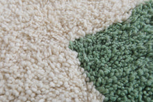 Moroccan green and beige rug - Custom Berber rug - Contemporary rug