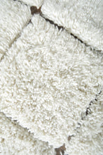 Moroccan beni ourain rug – White & brown checkered rug - Custom size