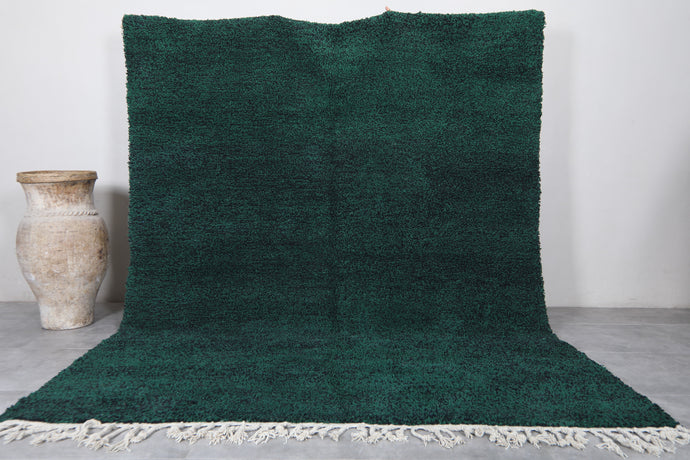 Emerald Green Moroccan Rug - Handcrafted Berber Wool Carpet