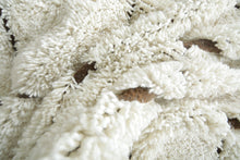 Moroccan beni ourain rug – White & brown checkered rug - Custom size