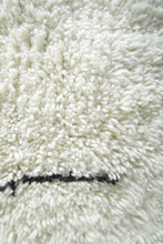 White beni ourain rug with black geometric design - Custom size