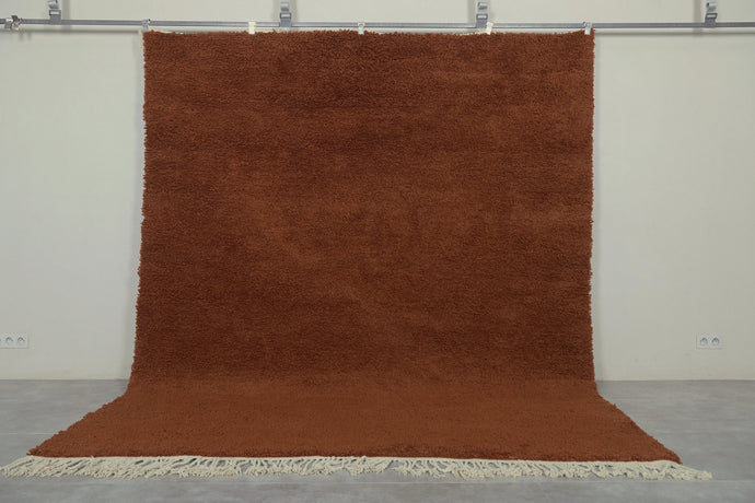 Brown Custom Moroccan Berber Rug - Handmade Wool Carpet
