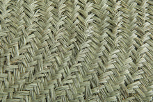 Round Moroccan Straw Rug – Handmade Palm Leaf Mat – Natural Boho Woven Floor Decor