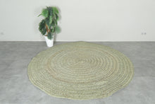 Round Moroccan hassira - 7.1 ft