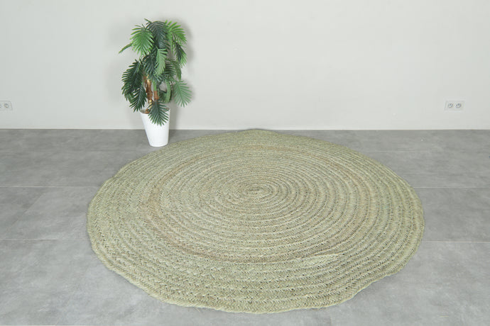 Round Moroccan hassira - 7.1 ft