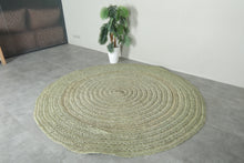 Round Moroccan hassira - 7.1 ft