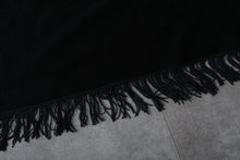 Handmade Moroccan Black Wool Rug – Custom Beni Ourain Berber Carpet