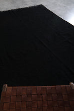 Handmade Moroccan Black Wool Rug – Custom Beni Ourain Berber Carpet
