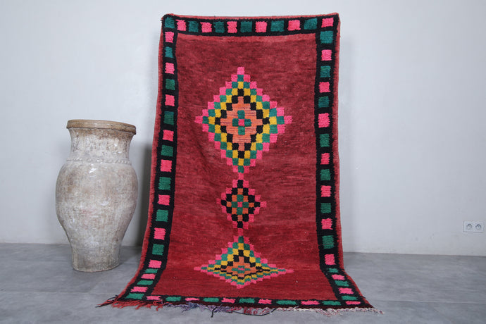 Traditional Moroccan Rug 4.4 x 8 Feet | Geometric Tribal Design