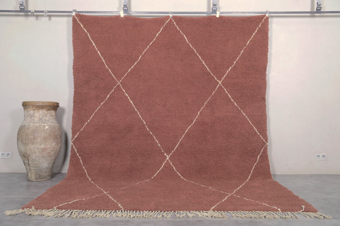 Handmade Moroccan Rug - Rose Brown Custom Area Rug