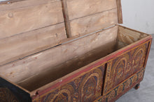 Vintage Moroccan chest  H 21.6 INCHES X W 50.7 INCHES X D 13.3 INCHES
