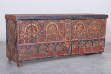 Vintage Moroccan chest  H 20.4 INCHES X W 49.6 INCHES X D 13.7 INCHES