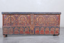 Vintage Moroccan chest  H 20.4 INCHES X W 49.6 INCHES X D 13.7 INCHES