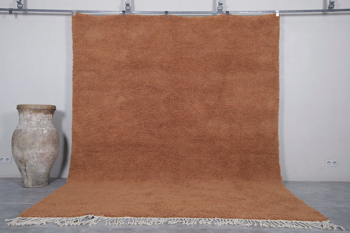 Handmade Moroccan Rug - Earthy Brown Custom Area Rug