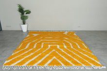 Yellow Hand Knotted Moroccan Rug - Custom Wool Rug | Bold Design
