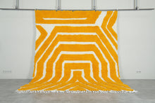 Yellow Hand Knotted Moroccan Rug - Custom Wool Rug | Bold Design