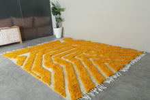 Yellow Hand Knotted Moroccan Rug - Custom Wool Rug | Bold Design