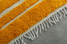 Yellow Hand Knotted Moroccan Rug - Custom Wool Rug | Bold Design