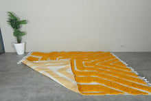 Yellow Hand Knotted Moroccan Rug - Custom Wool Rug | Bold Design