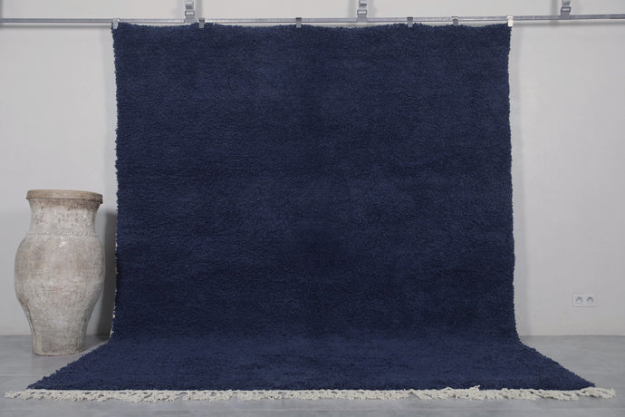 Handmade Moroccan Rug - Deep Blue Custom Area Rug