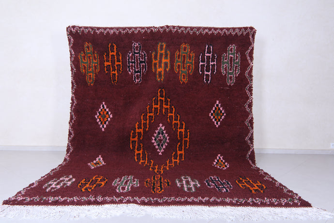 Handmade Moroccan Rug - Burgundy Tribal Custom Area Rug