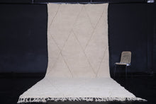 Custom beni ourain runner rug - Cream diamond wool