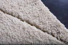 Custom beni ourain runner rug - Cream diamond wool