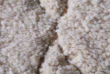 Custom beni ourain runner rug - Cream diamond wool