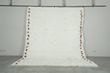 Handmade Moroccan Kilim Rug – White Wool  - Custom Rug