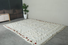 Handmade Moroccan Kilim Rug – White Wool  - Custom Rug