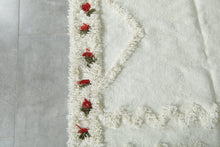 Handmade Moroccan Kilim Rug – White Wool  - Custom Rug