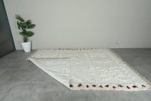 Handmade Moroccan Kilim Rug – White Wool  - Custom Rug
