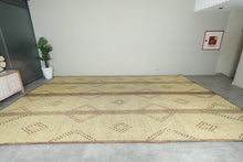 Large Vintage Tuareg Mat 11.4 x 16.9 ft – Handwoven Sahara Reed and Leather Rug
