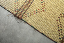 Large Vintage Tuareg Mat 11.4 x 16.9 ft – Handwoven Sahara Reed and Leather Rug