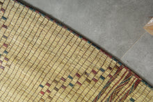 Large Vintage Tuareg Mat 11.4 x 16.9 ft – Handwoven Sahara Reed and Leather Rug