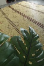 Large Vintage Tuareg Mat 11.4 x 16.9 ft – Handwoven Sahara Reed and Leather Rug