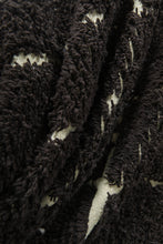 Custom Handmade Moroccan Rug – Dark Brown Wool with White Geometric Lines