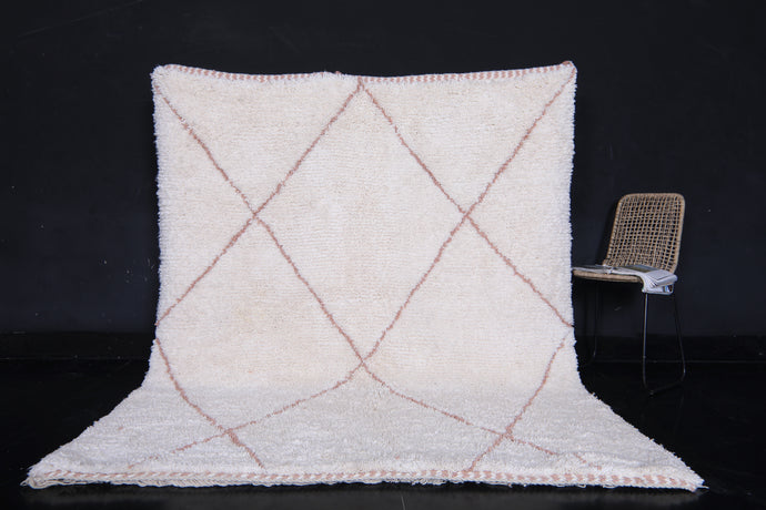 White Custom Moroccan Rug - Handmade Berber Rug