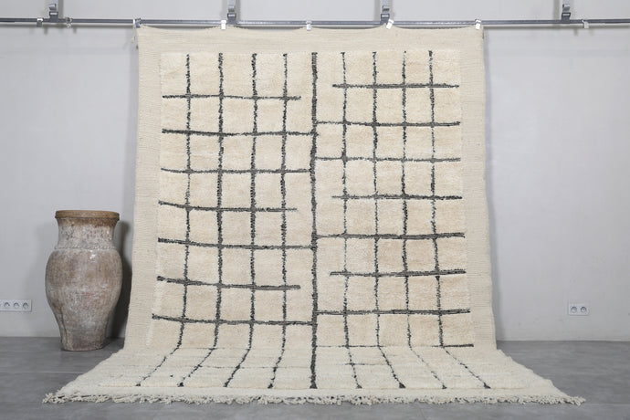 Beni Ourain Moroccan Rug - Custom Wool Grid Rug