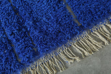 Blue Moroccan wool runner – Custom handmade rug - Beautiful rug