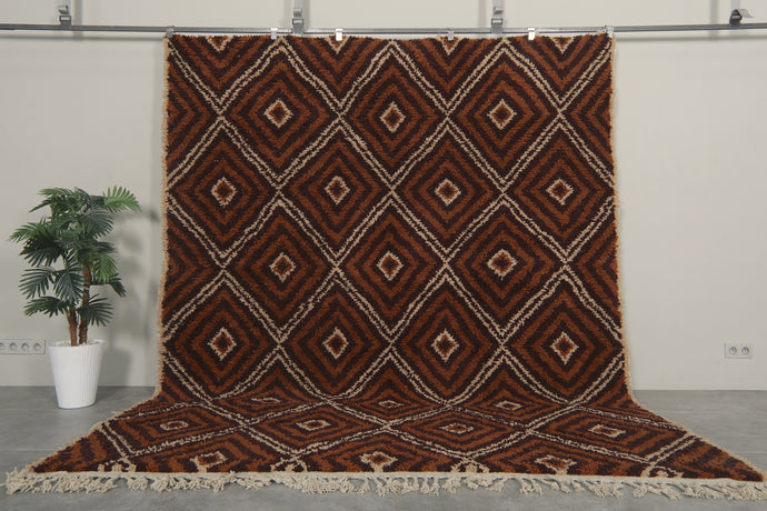 Brown Custom Moroccan Rug - Handmade Moroccan Carpet Shag