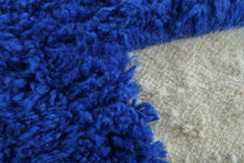 Blue Moroccan wool runner – Custom handmade rug - Beautiful rug