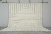 Handmade Wool Rug - Modern Layered Geometric Design | Moroccan Carpet