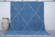 Moroccan Rug - Handmade and Custom Area Rug | Blue Geometric Style