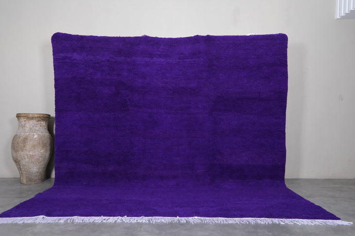 Deep Purple Berber Rug - Handmade Moroccan Wool Carpet