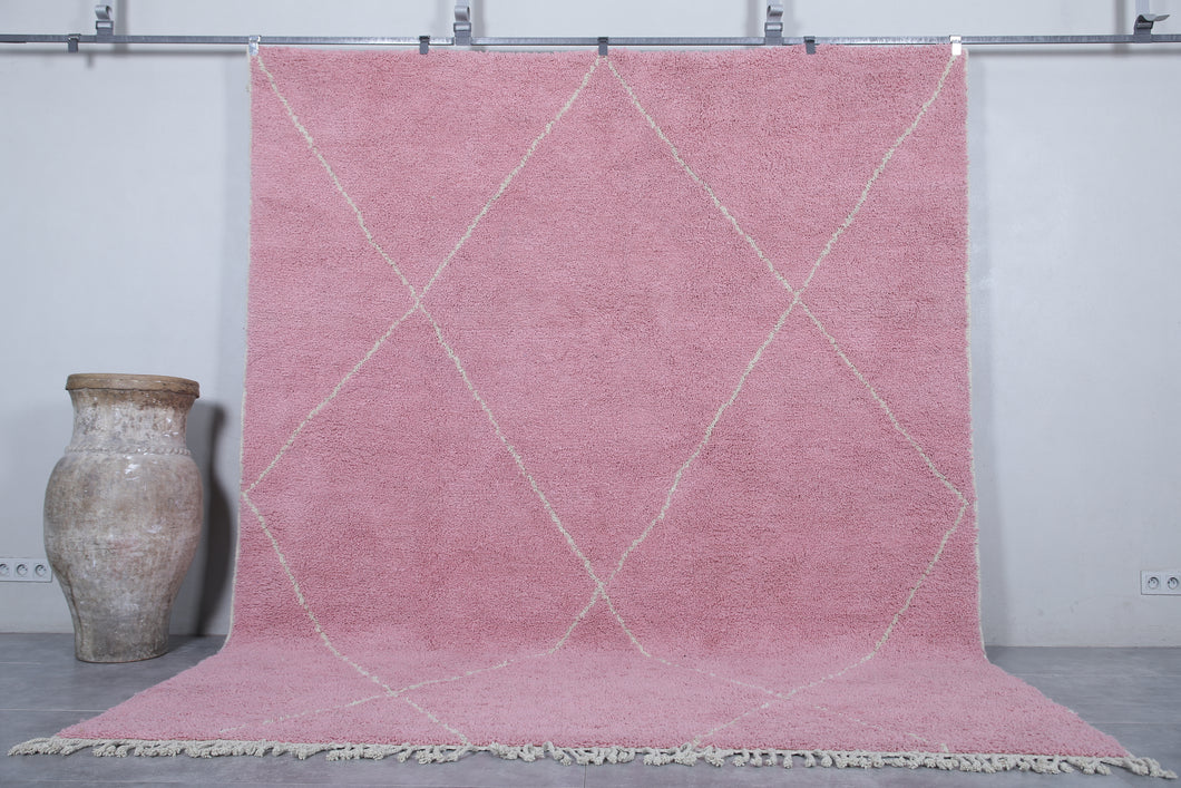 Moroccan Rug - Handmade and Custom Area Rug | Pink Geometric Style