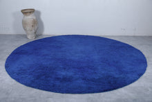 Custom Blue Moroccan rug Round - Moroccan handmade rug