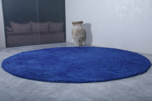 Custom Blue Moroccan rug Round - Moroccan handmade rug