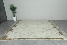 Custom Moroccan Beni Ourain Rug – Handwoven Wool Area Rug in Cream and Camel